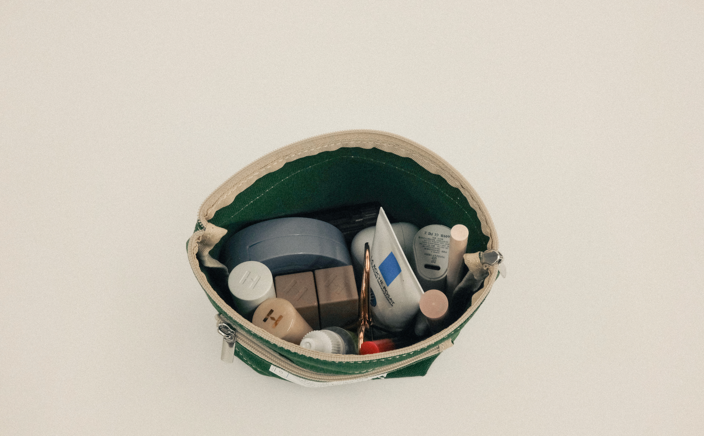 帆布信件口袋隨身收納包 - 綠