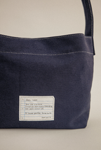 復古帆布日常托特包 - 海軍藍