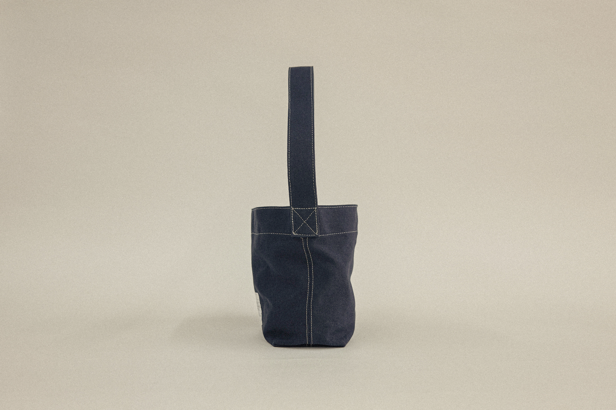 復古帆布日常托特包 - 海軍藍