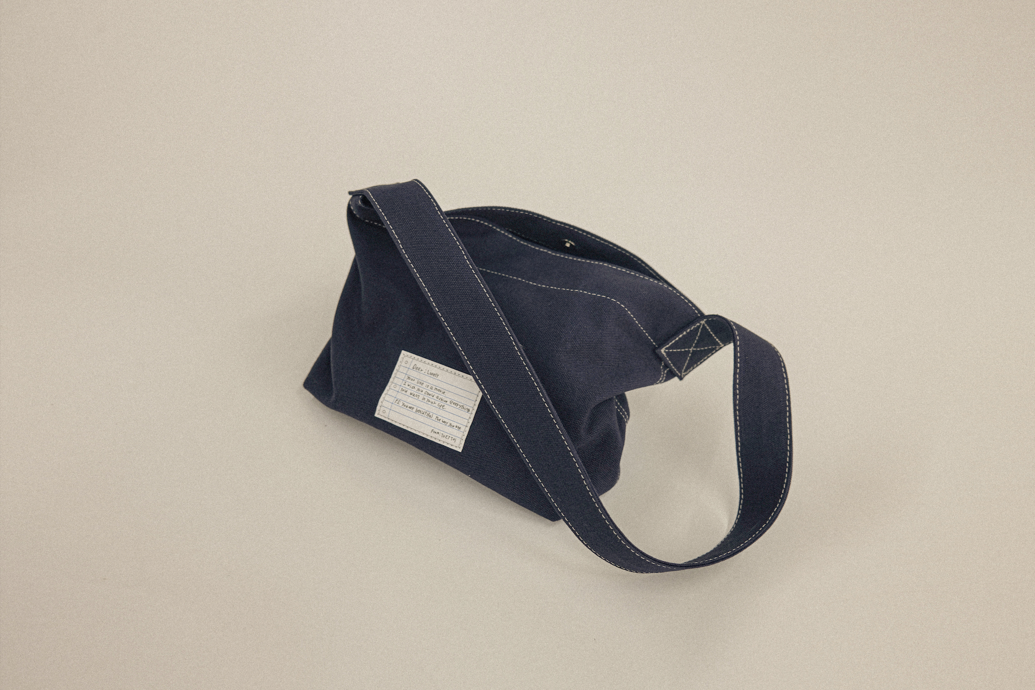 復古帆布日常托特包 - 海軍藍