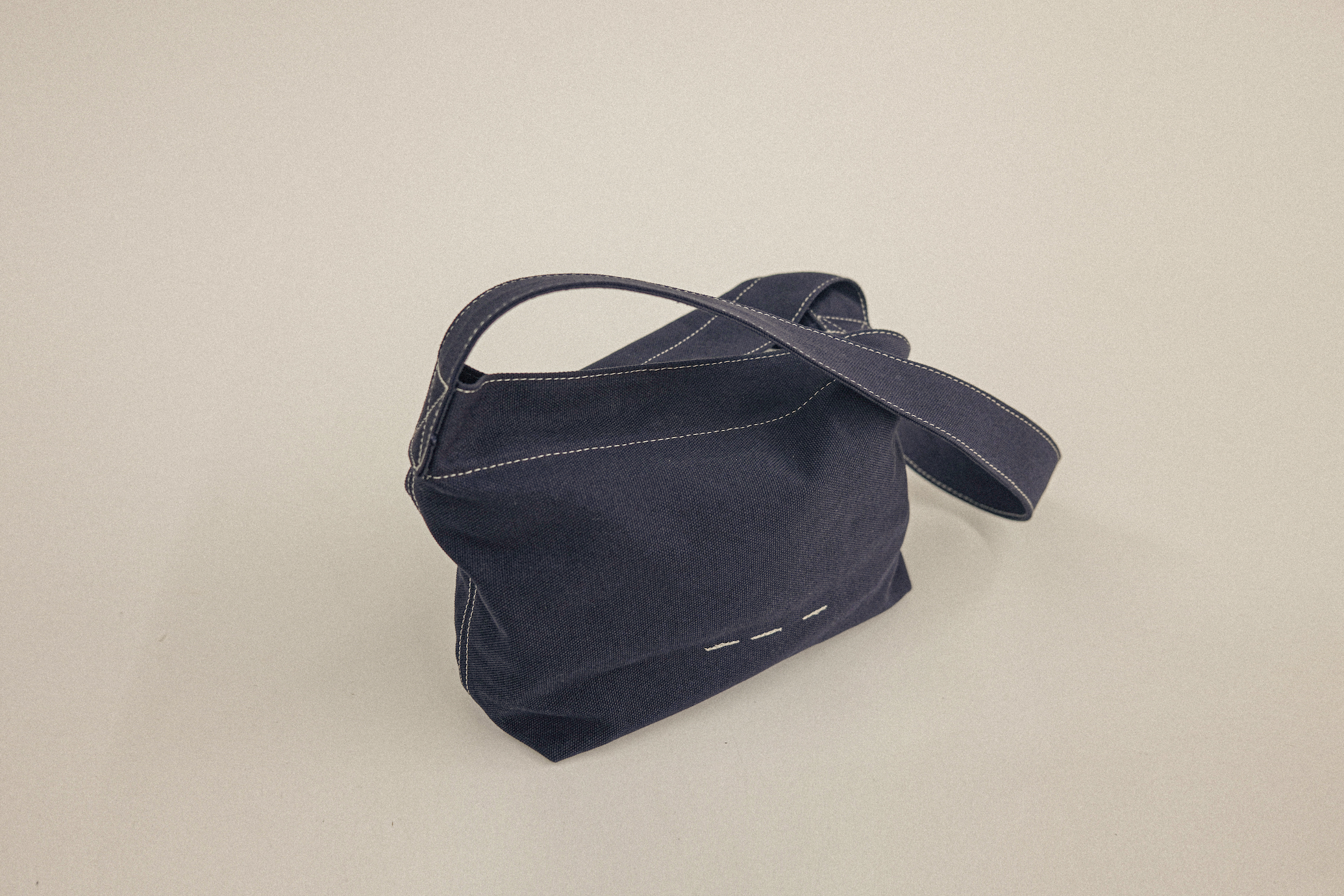 復古帆布日常托特包 - 海軍藍