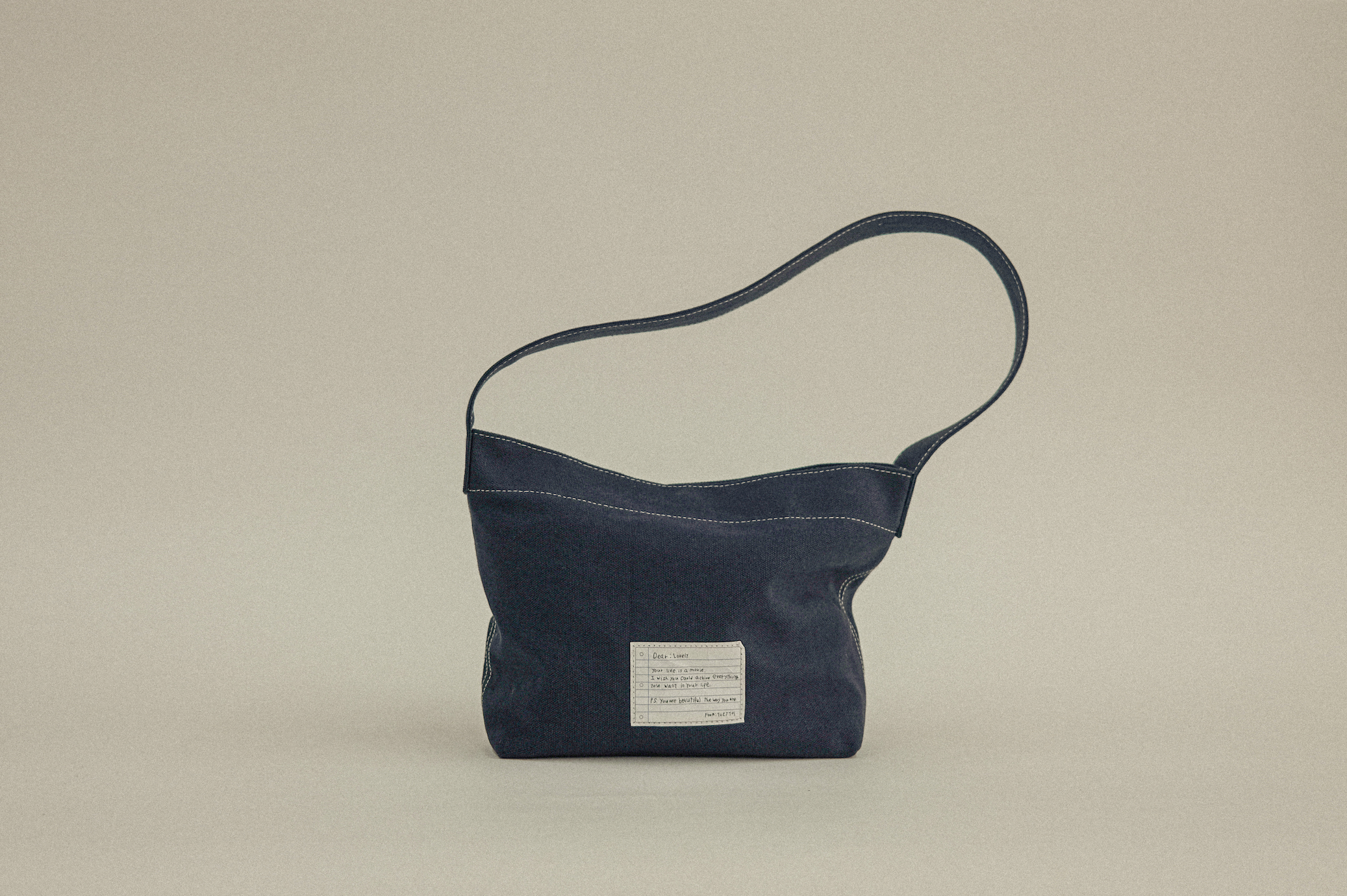 復古帆布日常托特包 - 海軍藍