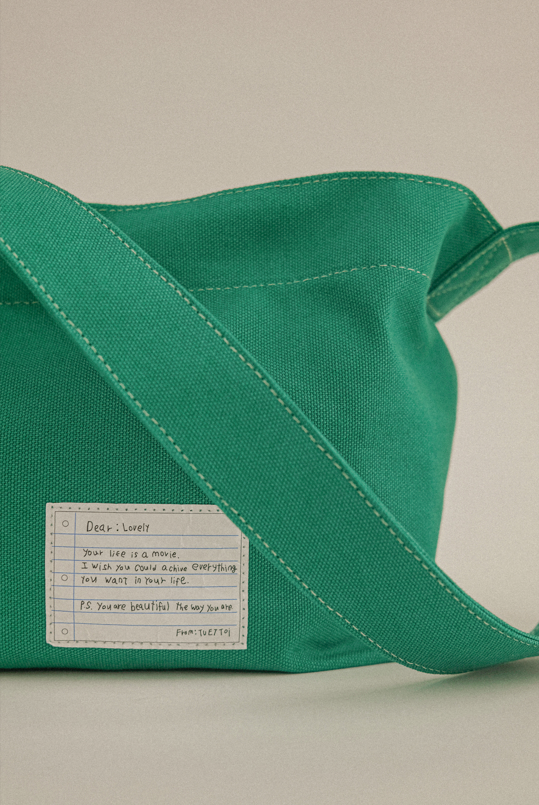 復古帆布日常托特包 - 綠