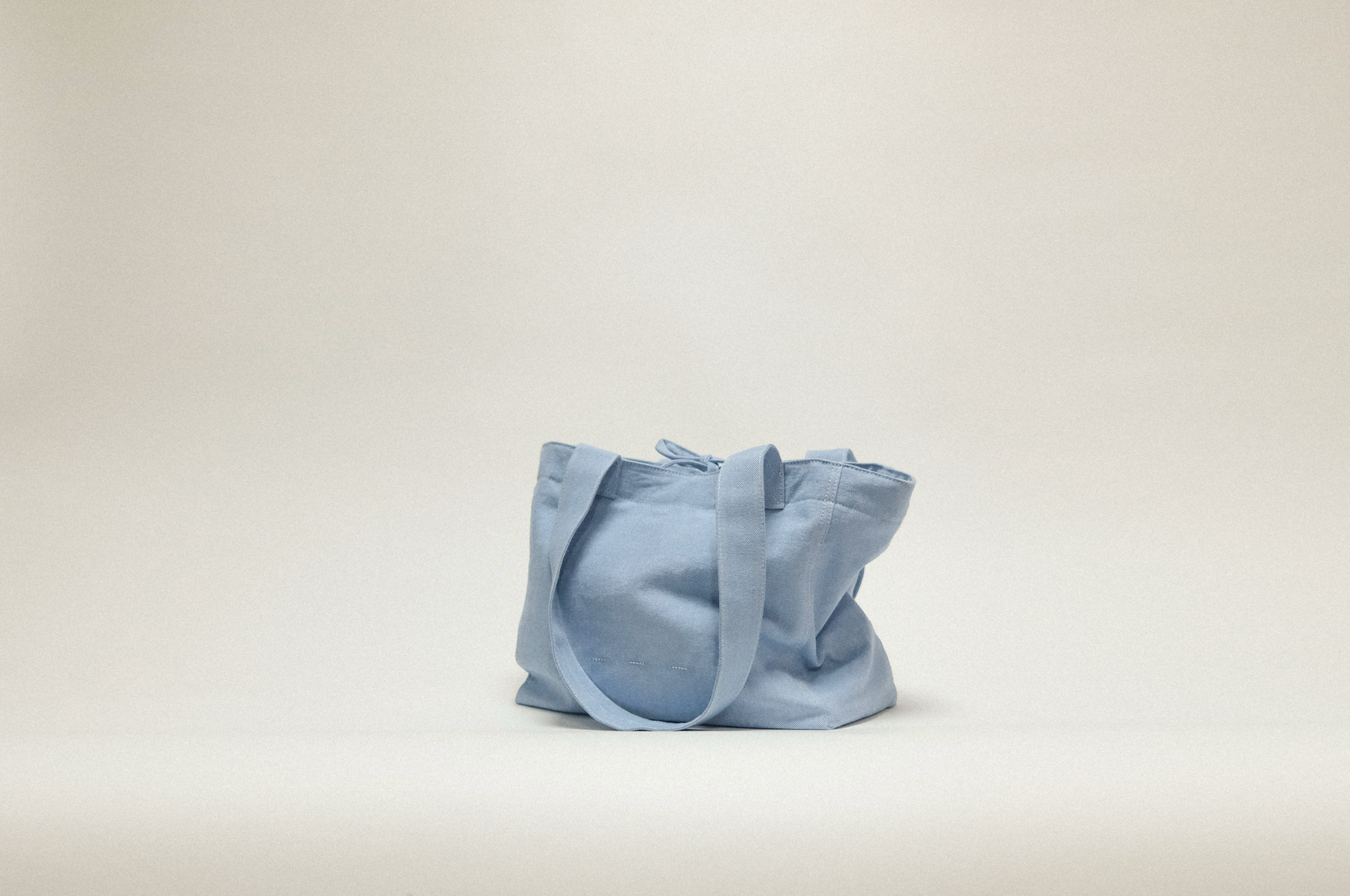 雙面兩用 復古帆布托特包 M - 丹寧藍