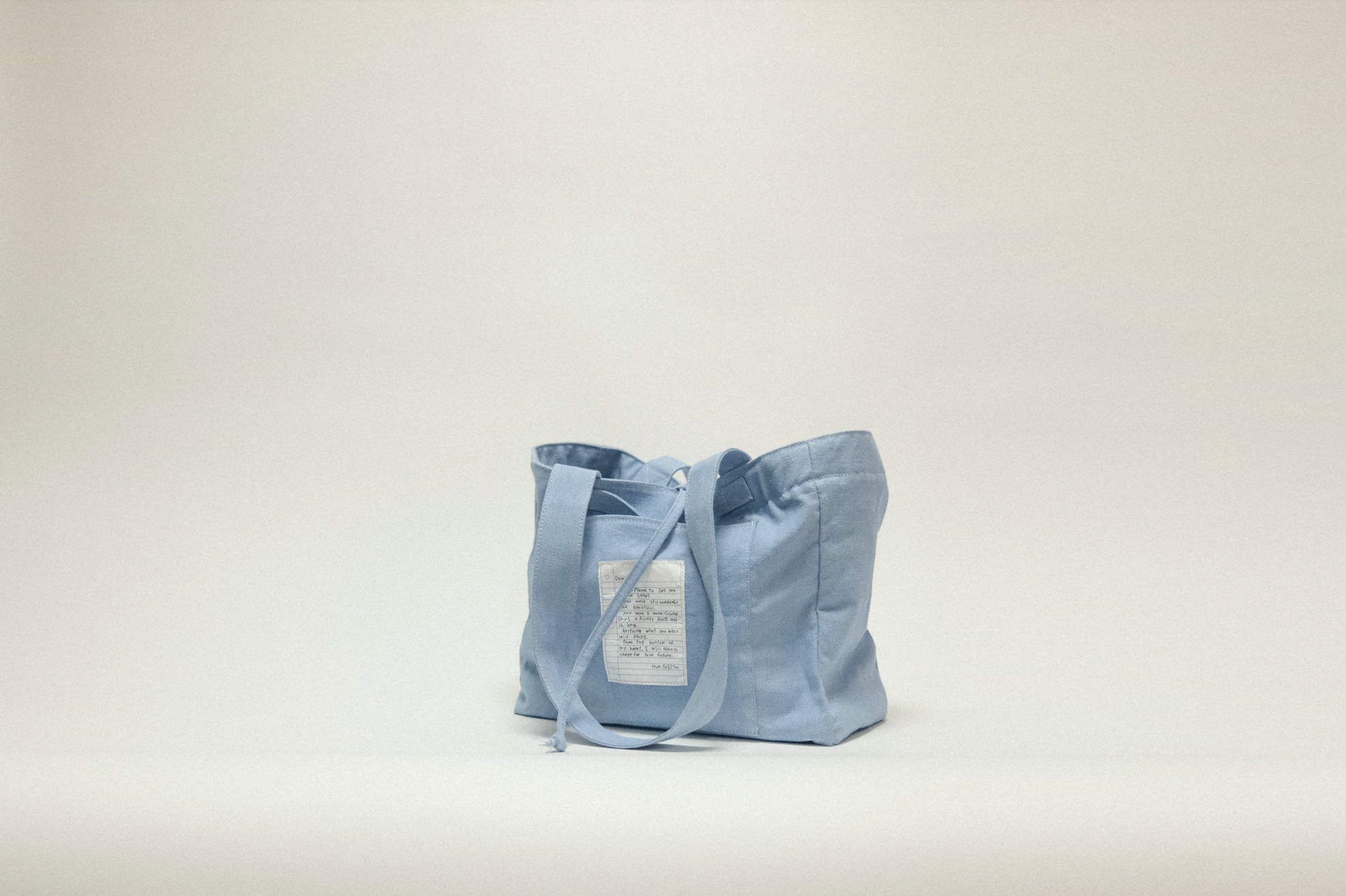 雙面兩用 復古帆布托特包 M - 丹寧藍