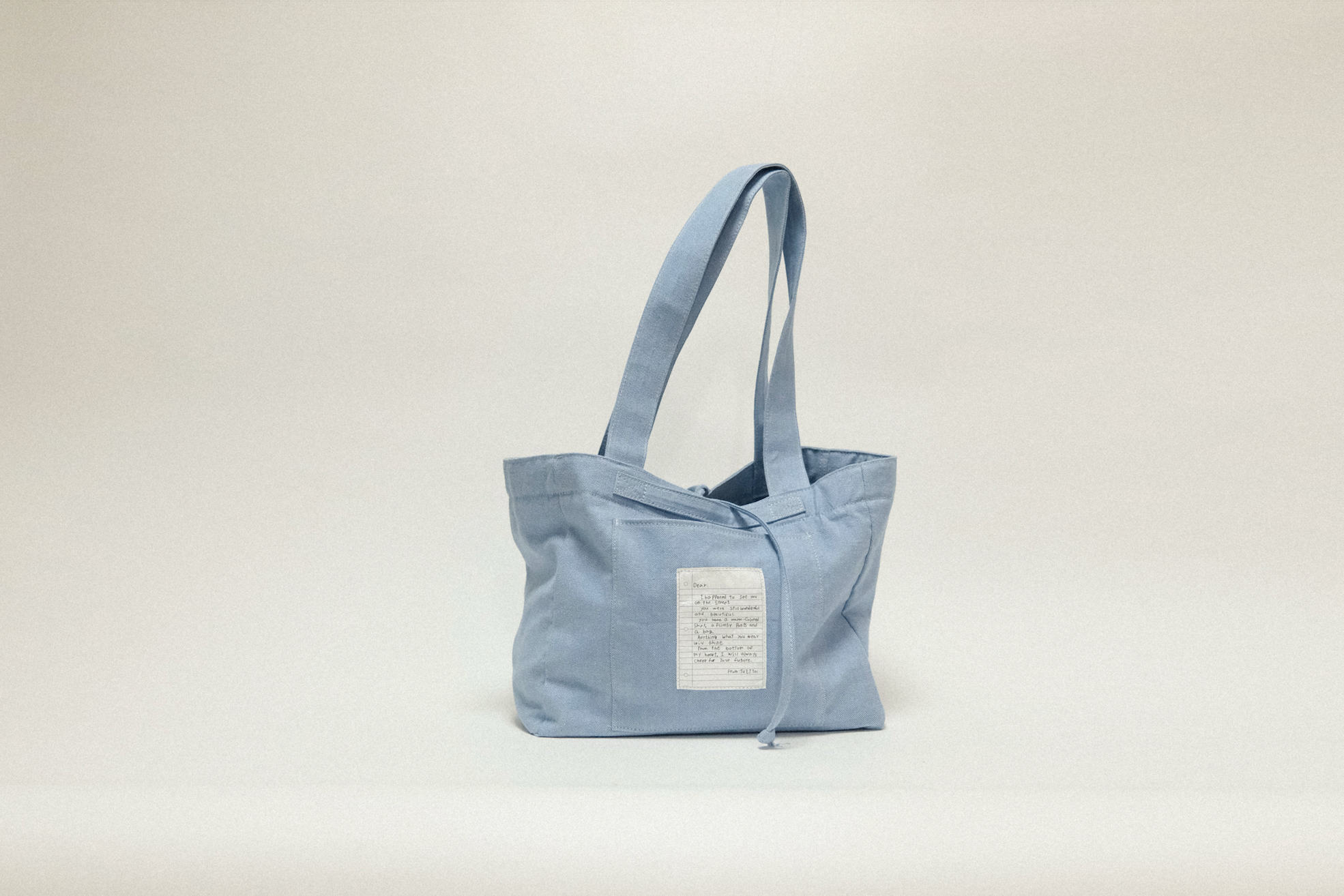 雙面兩用 復古帆布托特包 M - 丹寧藍