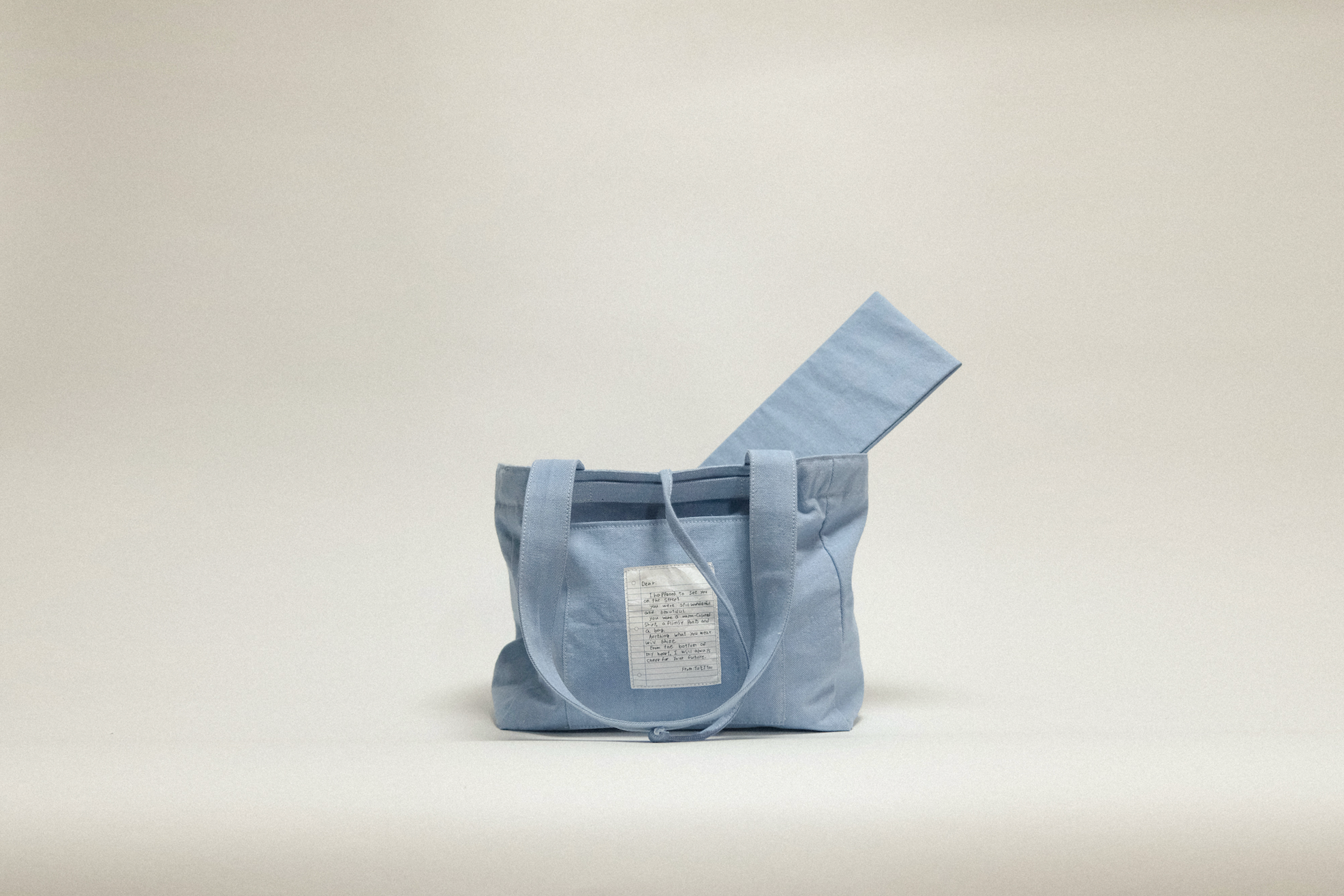 雙面兩用 復古帆布托特包 M - 丹寧藍