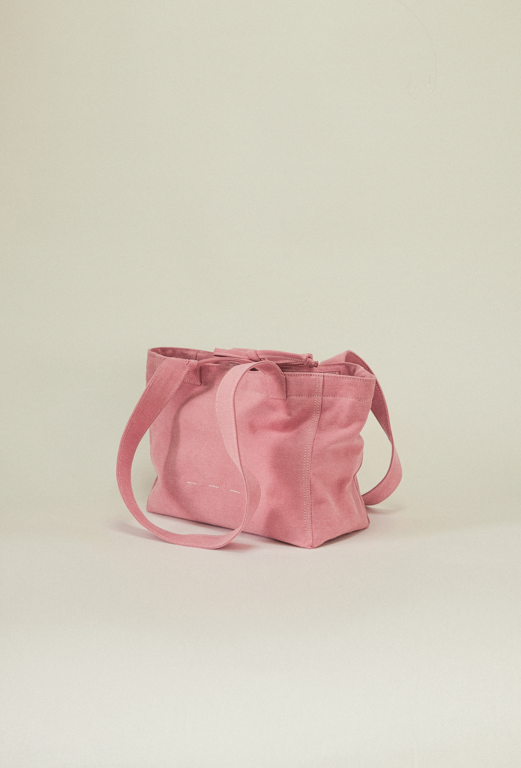 雙面兩用 復古帆布托特包 M - 粉色