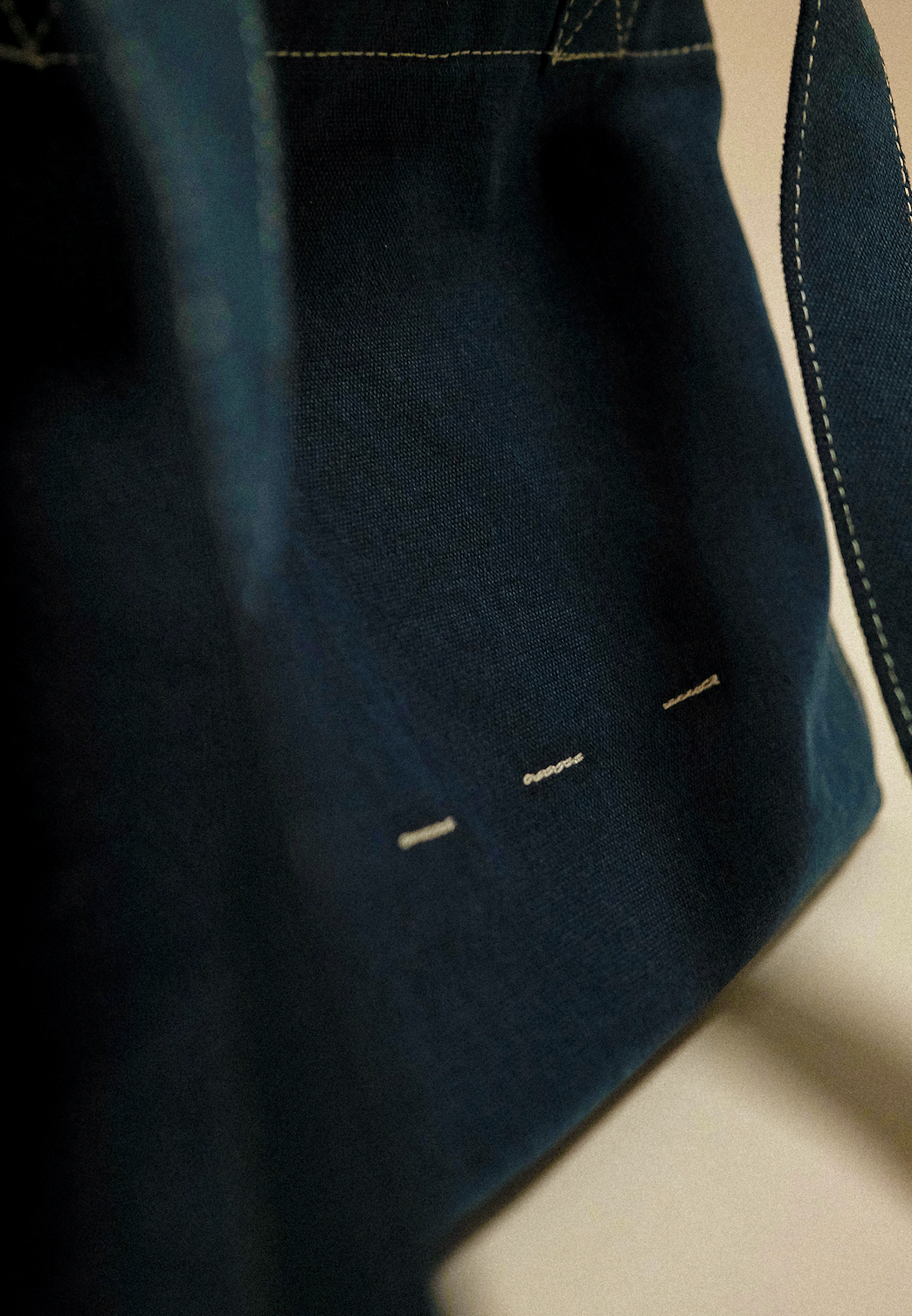 雙面兩用 復古帆布托特包 L - 海軍藍