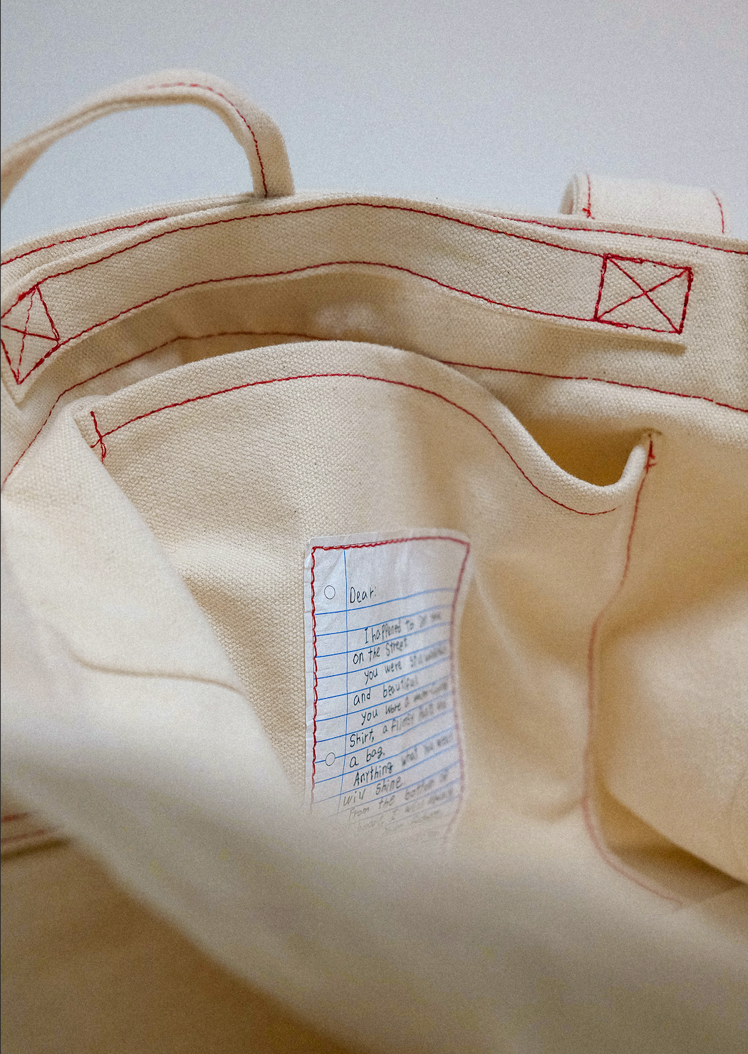 雙面兩用 復古帆布托特包 L - 奶油原色