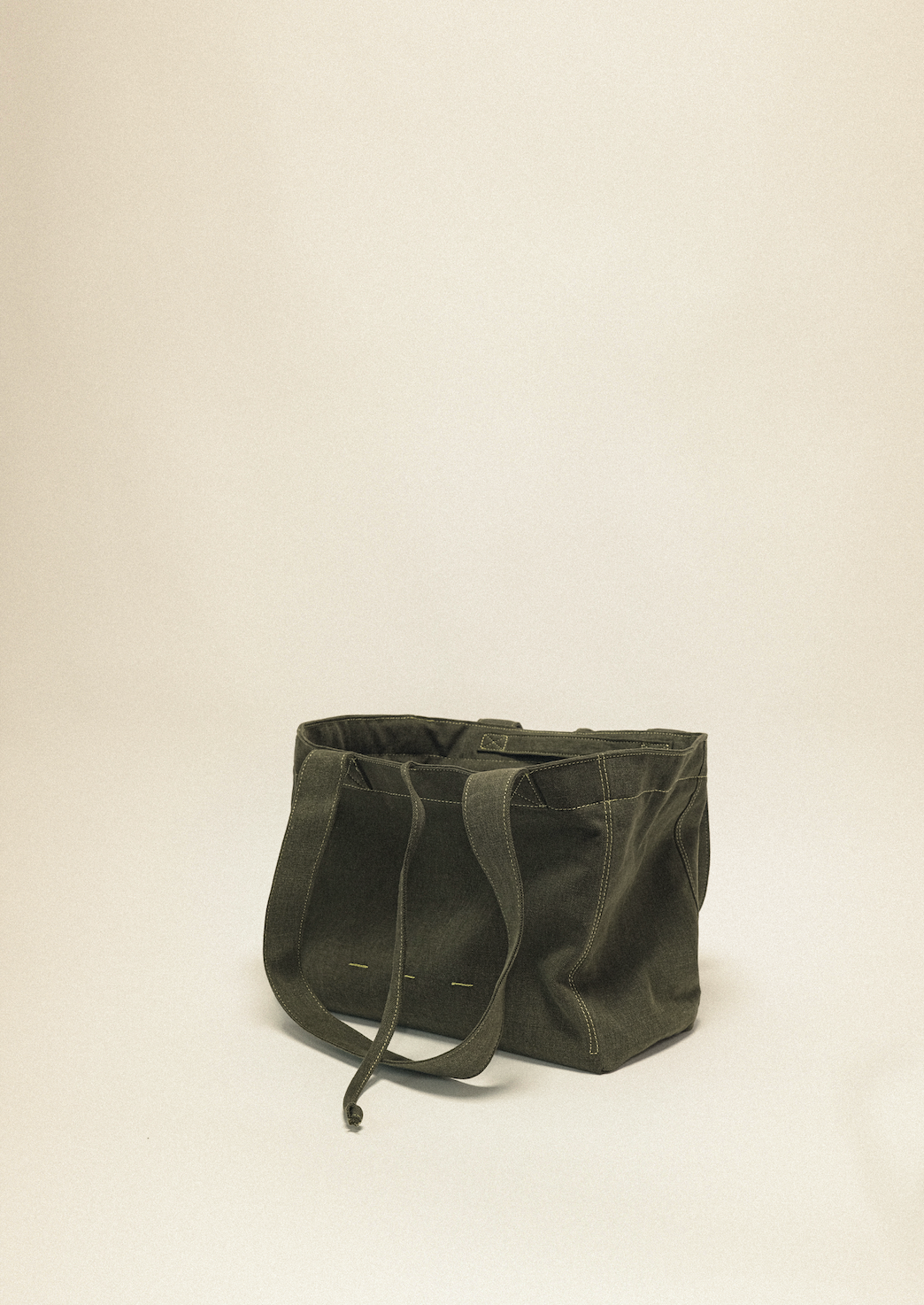 雙面兩用 復古帆布托特包 L - 墨綠