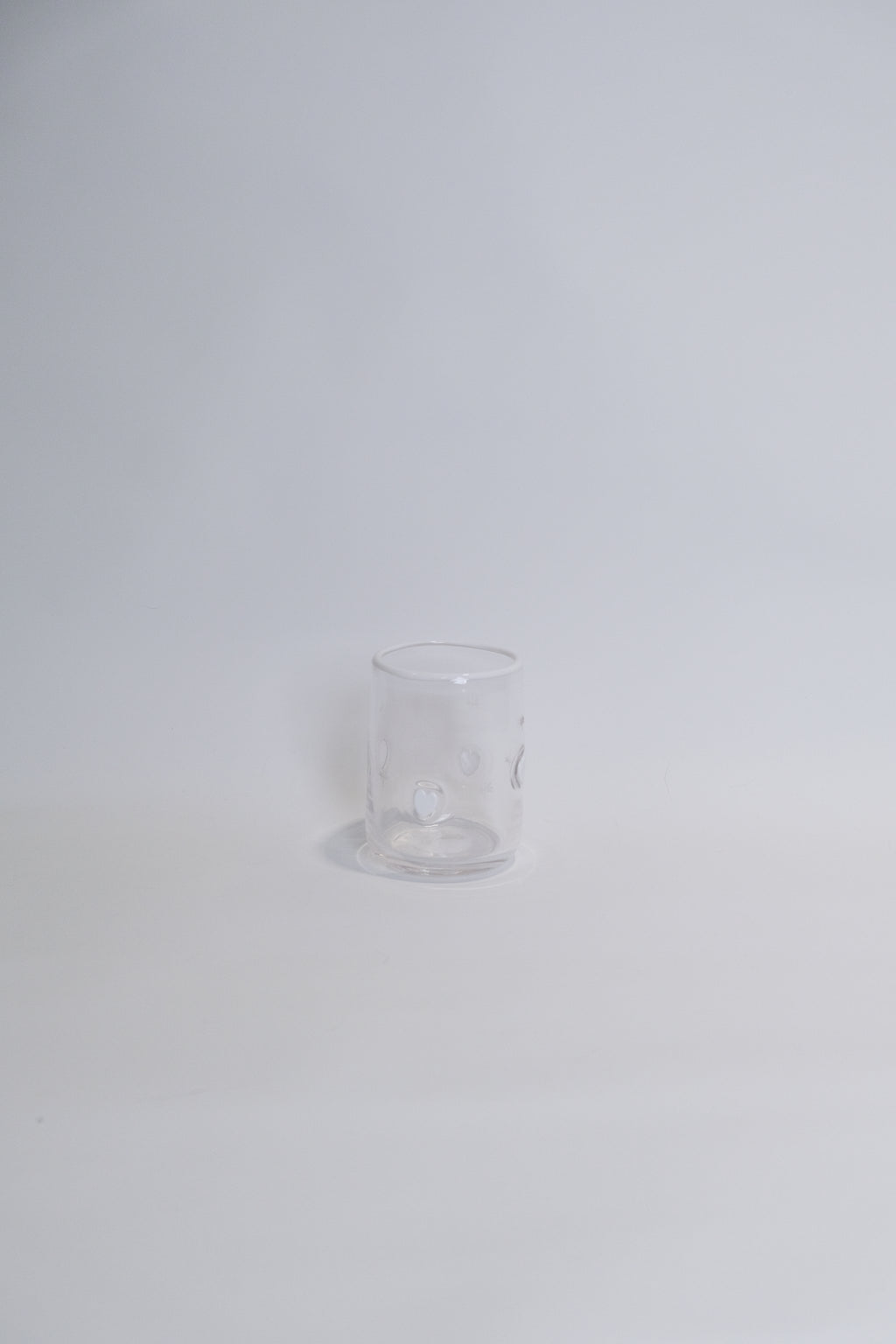 愛心玻璃胖胖杯 - 白色