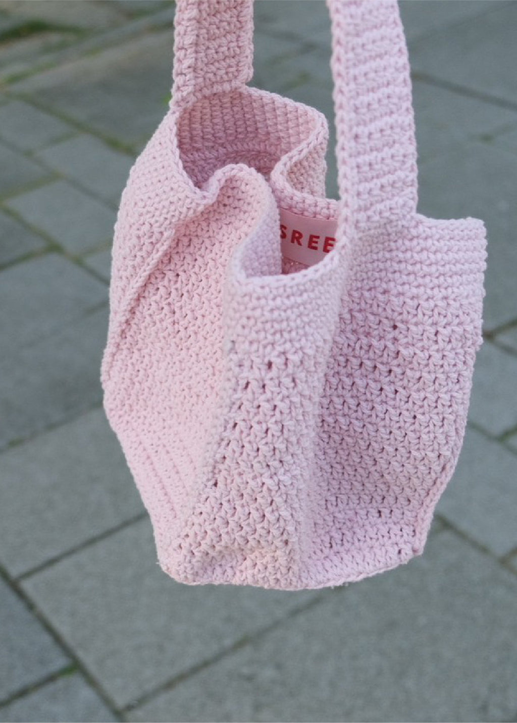 Sreepp手工編織包-櫻花粉