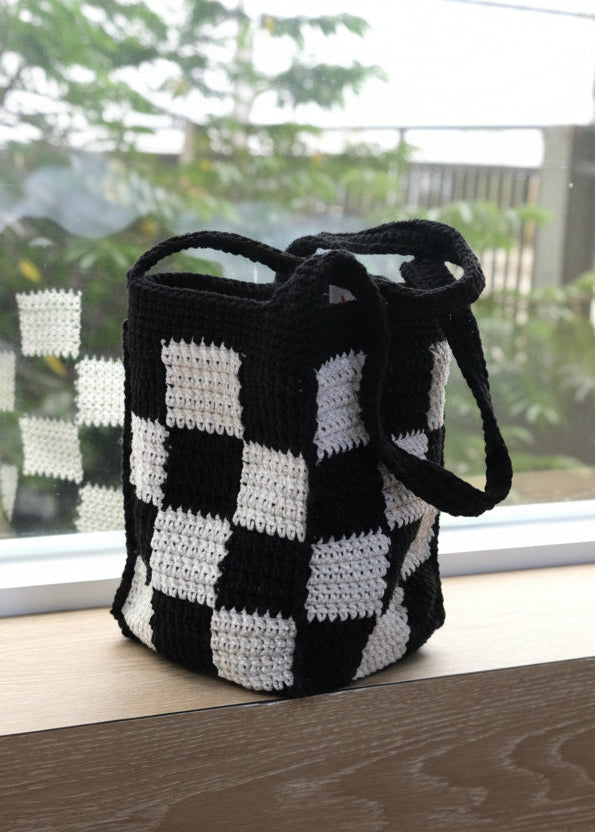 Sreepp手工編織包-百搭黑白