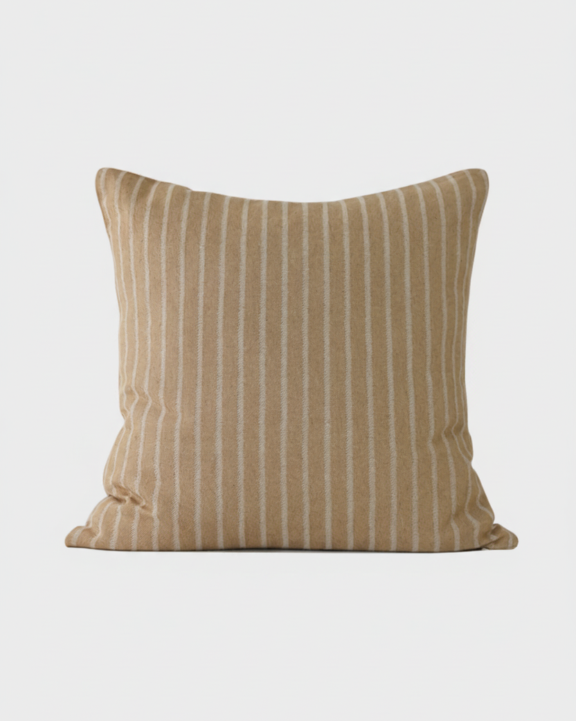Crema 亞麻線條抱枕套