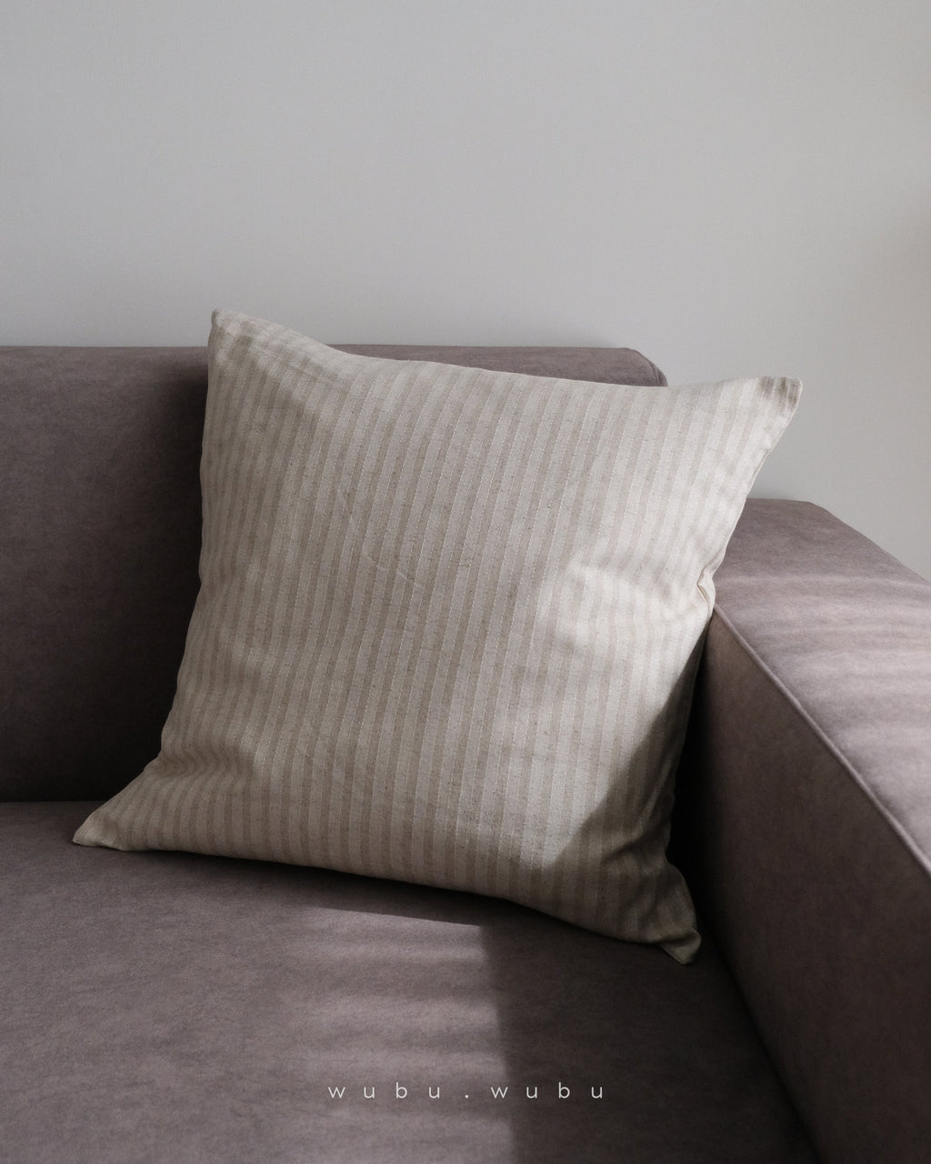 Crema 棉麻寬線抱枕套