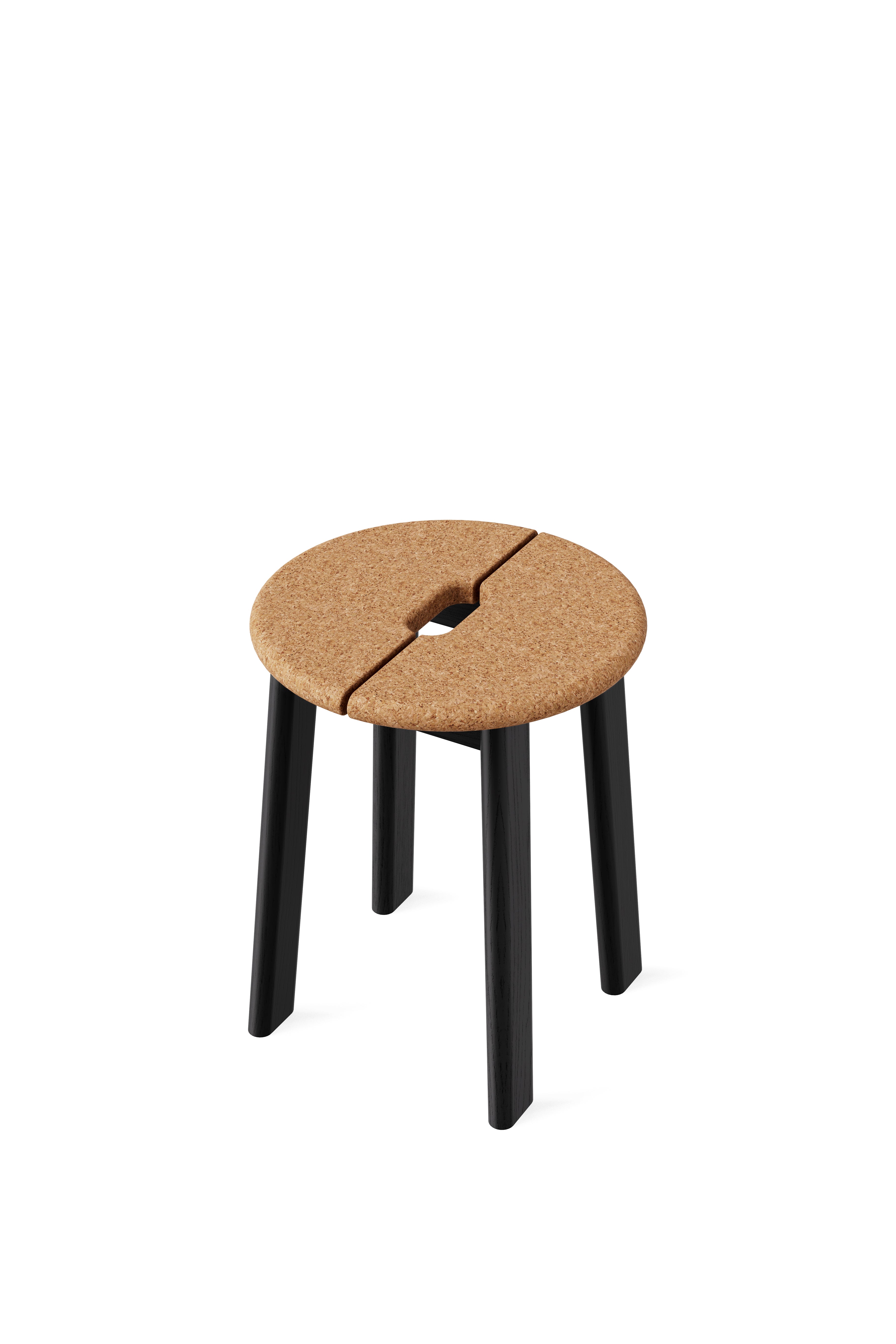 BRAVO Stool - 軟木椅座 - 黑