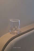 愛心玻璃胖胖杯 - 白色