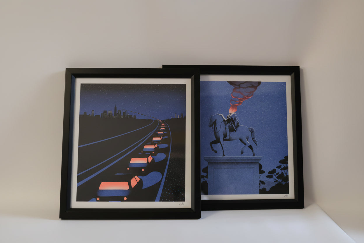 法國Sébastien Plassard畫作 Feu équestre