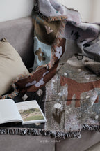 莊園日記 復古拼貼棉質披毯