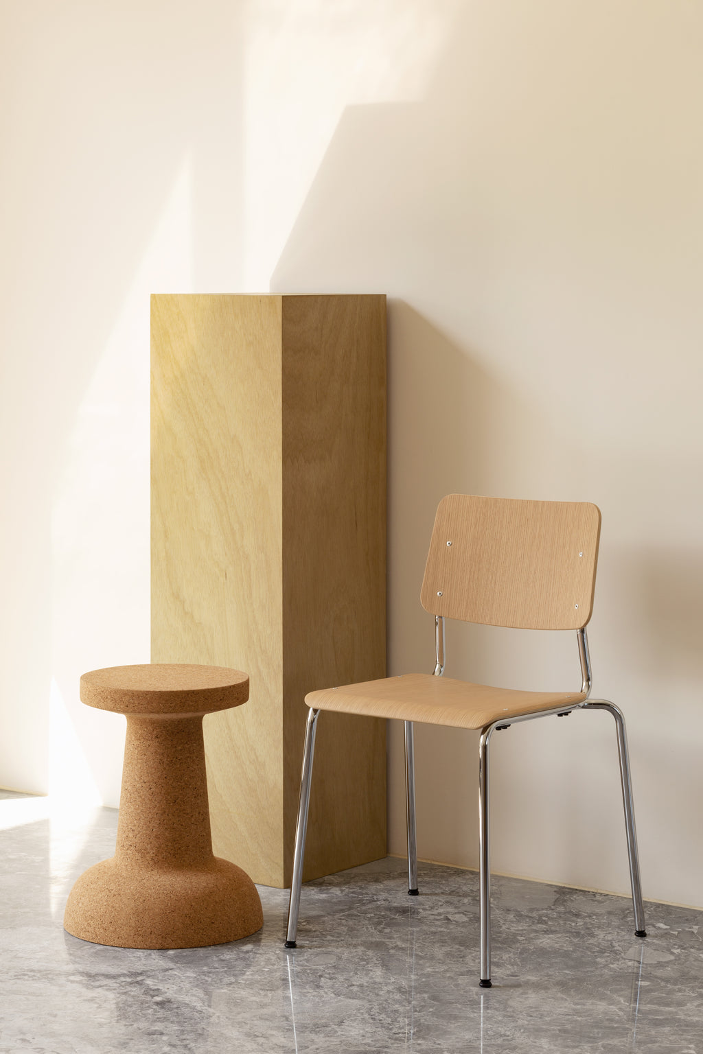 FORE Chair - 原木/電鍍