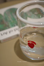 愛心玻璃胖胖杯 - 紅色