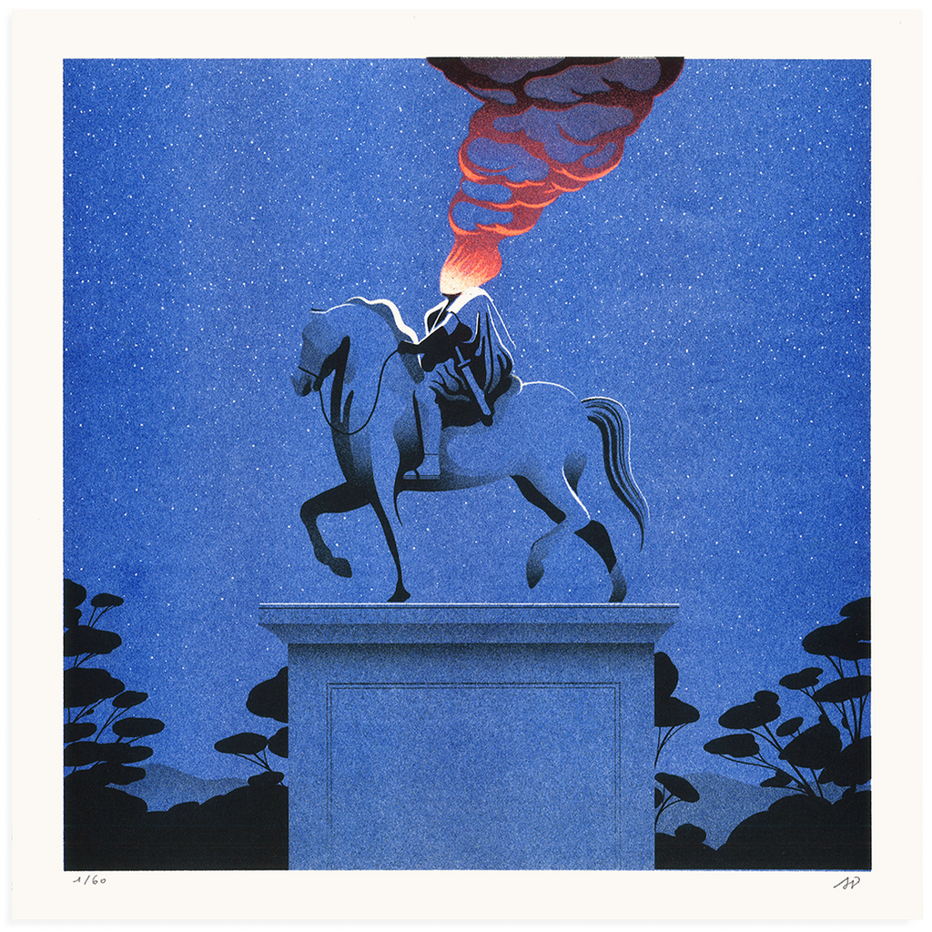 法國Sébastien Plassard畫作 Feu équestre