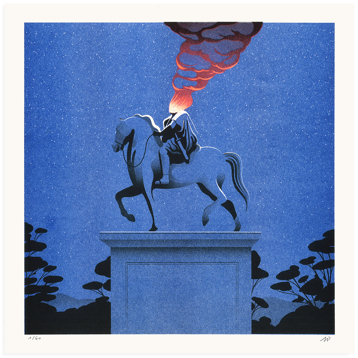 法國Sébastien Plassard畫作 Feu équestre